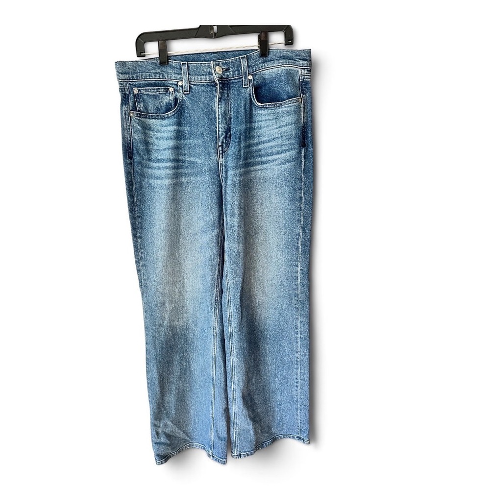 AYR The Secret Sauce Wide Leg Jeans Medium Wash Blue Denim Size 33 Made in LA